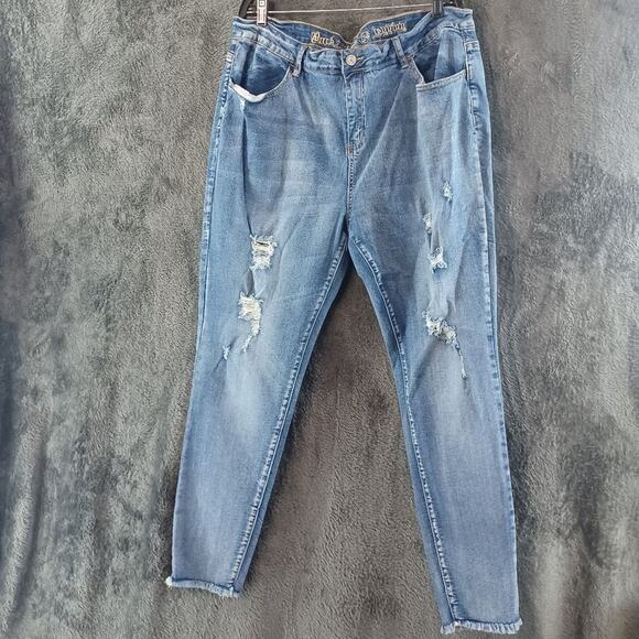 Rock & Stone Distresses Jeggings Size 24 Inseam: 31 inches - Picture 2 of 7